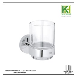 Show details for GROHE ESSENTIALS CRYSTAL GLASS WITH HOLDER Picture of GROHE ESSENTIALS CRYSTAL GLASS WITH HOLDER